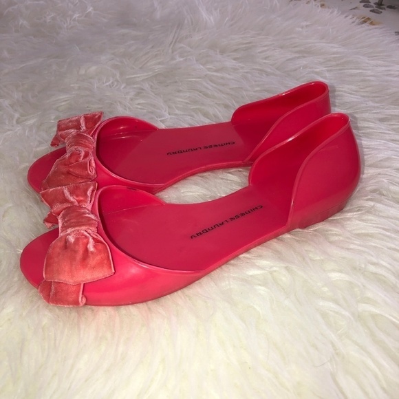 CHINESE LAUNDRY Sweet Caroline Coral Jelly Flats Sz 38/ US 7 - 7.5 - Picture 4 of 8